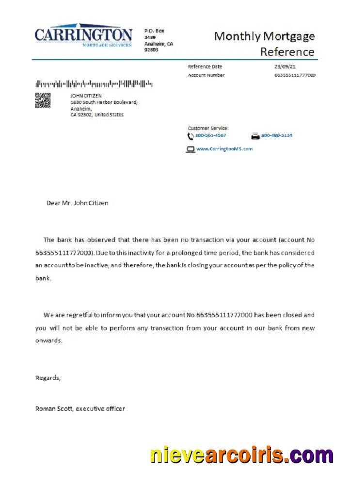 USA Carrington closure reference